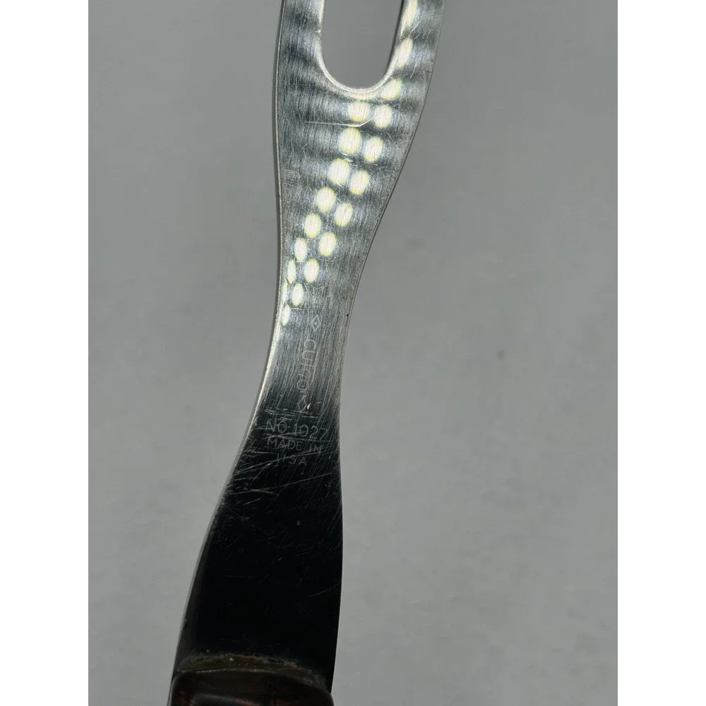 Cutco #1027 MEAT FORK Brown/Orange Swirl Handle Made in USA. Life time warranty